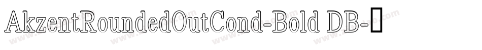 AkzentRoundedOutCond-Bold DB字体转换